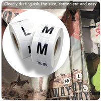 Étiquette de vêtement personnalisée imprimée, ronde, codée, autocollante, pour taille de vêtement, t-shirt, jupe, pull, pantalon, étiquette amovible pour la vente au détail