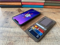 Housse de téléphone en cuir véritable Bifold Case Detachable Mobile Wallet MCR-0082