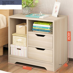 Simple and Modern Bedside Table, Economical Storage Cabinet for <strong>Small</strong> Bedroom, Artificial Wood Bedside Storage <strong>Shelf</strong> - Product Image 2