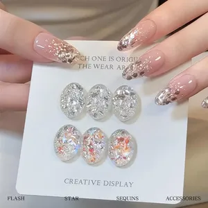 1/2 boîtes de paillettes 3D éblouissantes pour ongles, formes mélangées, flocons argentés scintillants pour décorations de festival, fête, corps, visage et manucure - Product Image 2