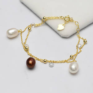 สร้อยข้อมือเงินแท้ S925 พร้อมไข่มุกเม็ดเล็กทำมือ 5-9 เม็ด ดีไซน์ทันสมัย เรียบหรู รูปดาว สำหรับงาน DIY อุปกรณ์ตกแต่ง ถาดเปล่า 549 - Product Image 4