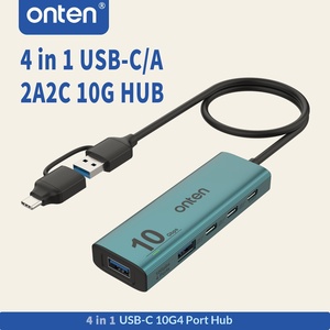 <span class=keywords><strong>Hub</strong></span> USB3.2 Gen2 de 4 Puertos Onten con Interfaz Dual de 10G, 3 Puertos Tipo-C y 2 Puertos USB-A - Product Image 5