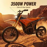 Moto électrique tout-terrain de style Surron, 60V 3500W, amortisseur hydraulique, cyclomoteur électrique pour adultes, entrepôt UE, États-Unis, Royaume-Uni, E-Moto