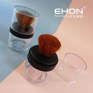 Vente en gros, cylindre vide, boîte de poudre libre, conteneur, tamis, pot cosmétique avec brosse, couvercle transparent - Product Image 4