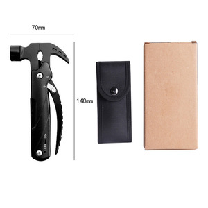 12 Trong 1 Ngoài Trời Cắm Trại Đa-Mục Đích Đi Bộ Đường Dài Công Cụ Màu Đen Biểu Tượng Tùy Chỉnh Xách Tay Đa-Mục Đích Claw Búa - Product Image 6