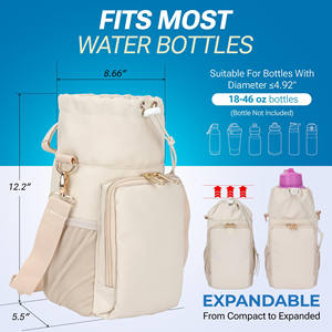 Lot de 6 supports magnétiques pour bouteilles d'eau, sac isotherme de sport, sac de transport pour bouteilles d'eau de gym avec poche pour téléphone – Confortable - Product Image 3