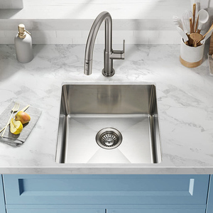 Fregadero de cocina de acero inoxidable individual hecho a mano con certificado CUPC de varios <span class=keywords><strong>colores</strong></span> personalizado PVD para apartamento Hotel Cocina - Product Image 3