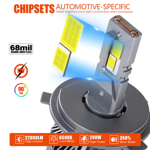 Trắng ánh sáng tự động phụ kiện 12V 200W 22000 lumen LED xe đèn H7 H4 7545 CSP Chip đèn pha Bóng đèn - Product Image 2