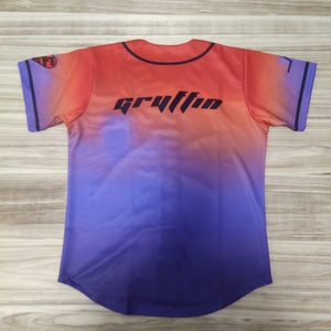 100% poliéster béisbol Jersey sublimación impresión personalizada béisbol Jerseys uniforme de béisbol para el equipo - Product Image 2