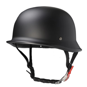 <span class=keywords><strong>Casco</strong></span> <span class=keywords><strong>de</strong></span> Motocicleta Alemán Vintage, <span class=keywords><strong>Casco</strong></span> <span class=keywords><strong>de</strong></span> Moto Abierto Retro para Cruiser y Scooter, Negro Mate, Accesorios para Cascos <span class=keywords><strong>de</strong></span> Conducción - Product Image 1