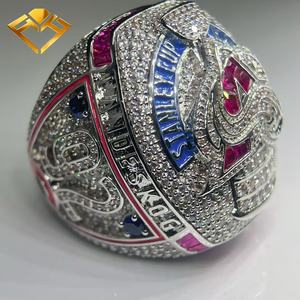 Anello da Campione H F <span class=keywords><strong>2022</strong></span> - Regalo Hip Hop per Matrimonio e Fidanzamento in Ottone Placcato Oro - Product Image 6