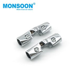 อุปกรณ์ตกแต่งเฟอร์นิเจอร์ ท่อโลหะโครเมียม แบบ 2 ทาง/4 ทาง ขนาด 25 มม. ข้อต่อท่อกลม ตัวเชื่อมต่อท่อเข้ามุม ตู้เสื้อผ้า ข้อต่อท่อกลม - Product Image 4