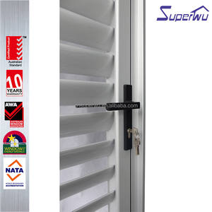 Superwu Heavy-Duty Met Veilig Slot Voor Ventilatie En Privacy Duurzame Oplossing Voor Residentiële Aluminium Lamellendeur - Product Image 4