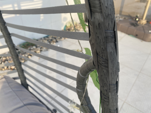 Silla Columpio Colgante para Exteriores con Cojín Profundo, Soporte Metálico, Sillas de Descanso, Hamacas Plegables para Jardín - Product Image 5