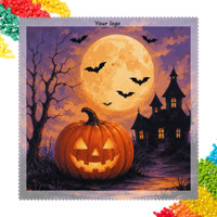 Nouvel Arrivage W-069 Peinture Diamant 5D DIY Acrylique Rond Citrouille d'Halloween Lune Maison Hantée Décoration Murale Maison