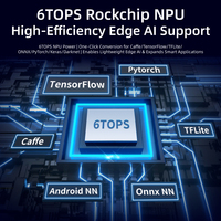 Computadora de IA de Borde con Respuesta Rápida, 6 Tops NPU Rockchip RK3588, RAM LPDDR4X, WiFi 6, DP, CAN, Puertos USB 3.2, POE, Pantalla de 8K