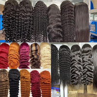 Perruques de luxe 13x4 13x6 en cheveux humains bruts bouclés, 100% cheveux humains brésiliens, sans colle, avec dentelle HD, densité 250%