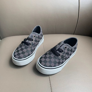 ใหม่ลายสก๊อตสำหรับรถตู้สำหรับเด็กผู้ชายเด็กผู้หญิงรองเท้าผ้าใบวัลกาไนส์แบบผูกเชือกรองเท้าระบายอากาศกันลื่นขนาดเล็กกลางขนาดใหญ่สำหรับ - Product Image 2