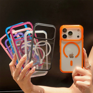 เคสโทรศัพท์กันกระแทกแบบใสสีลูกกวาดพร้อมแม่เหล็กสำหรับ iPhone 18 17 Pro Max 15 16 Pro ฝาหลังใส - Product Image 4