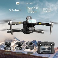 KAITWO Drone Télécommandé HD à Longue Autonomie avec GPS, Évitement d'Obstacles sur Trois Axes, Double Caméra, Image à 1 km