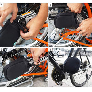 Housse de coussin pour pédale de vélo en tissu néoprène durable noir facile à installer pour vélos de route et de montagne rénovation/mise à niveau - Product Image 4