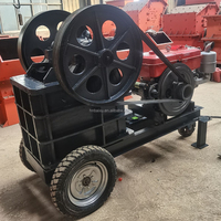 Petite installation mobile de concassage de granit et de marbre PE-150*250, concasseur à mâchoires, concasseur de pierre à moteur diesel