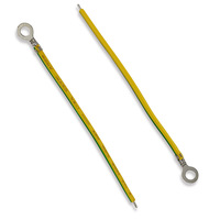 Câble Pigtail Jaune-Vert 18AWG avec Borne Annulaire 4,2 mm pour Fil de Terre 600V VW-1 FT1 105 ° Cuivre étamé pour l'automobile solaire OEM