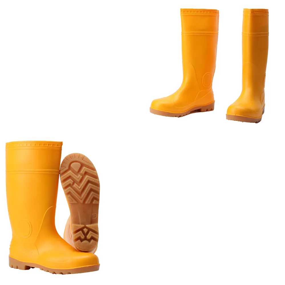 Impermeabile anti-scivolo wellington PVC impermeabile stivali da pioggia gumboots fabbrica di sicurezza all'ingrosso per adulti