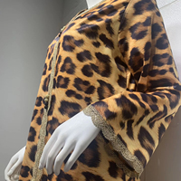 À la mode marron imprimé léopard turquie Abaya perceuse chaude femmes longue moyen-orient mode arabe robe femmes musulmanes Abaya dubaï