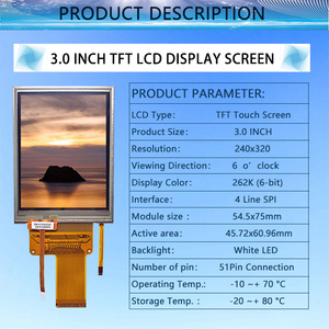 LS030Q7DH01 <span class=keywords><strong>Sharp</strong></span> P0017D <span class=keywords><strong>3.0</strong></span> ''<span class=keywords><strong>3.0</strong></span> Inch TFT <span class=keywords><strong>LCD</strong></span> QVGA 240X320 Màu RGB DUNTB0015DPZZ QPWBH7031DPZZ Điện Trở TP Màn Hình Cảm Ứng - Product Image 4