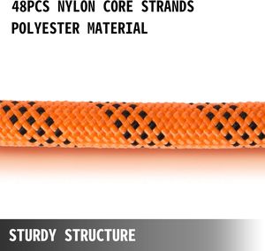 <span class=keywords><strong>Corde</strong></span> de tirage en polyester et nylon double tressé de 1/2 pouce x 200 pieds, 880 lb, robuste, pour l'arboriculture, le travail sur les arbres, la marine et l'extérieur - Product Image 4