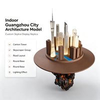 Maquette d'architecture urbaine personnalisée de la ville de Guangzhou pour exposition intérieure