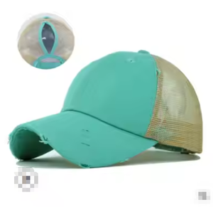 2025 nueva tendencia sombrero de camión de alta calidad malla transpirable deportivo Dobby lavado sombrero de algodón - Product Image 3