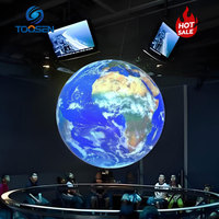 Écran LED sphérique personnalisable P2 de 8 m de diamètre, globe LED extérieur, forme créative, planétarium, exposition, écran LED sphérique