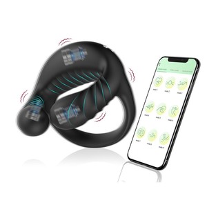 Keylo Cockring Vibrante Silicone 5 Cm Wireless Nero USB - Foto 9