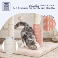 Arbre à chat multi-niveaux en velours de haute qualité, écologique et durable, avec poteaux en sisal, pour chats d'intérieur, en carton