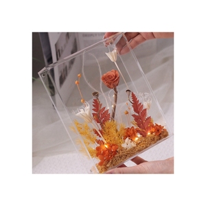 Proper price new design popular product transparent acrylic display box for flowers width display