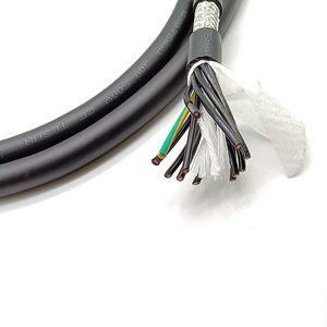 Câble certifié CE HF-CY 12X0.75MM² avec <span class=keywords><strong>gaine</strong></span> de protection pour chaîne porte-câbles et couche de blindage tissée. - Product Image 1