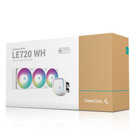 Radiateur de refroidissement par eau pour processeur tout-en-un DEEPCOOL Ice Element LE720 360 Blanc, ventilateur de refroidissement ARGB / pompe à eau à faible bruit
