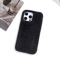 Housse de téléphone tendance en velours et fourrure chaude pour iPhone 16 15 14 Pro Étui généreux pour iPhone 11 12 13 ProMax