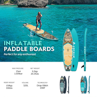Tabla de SUP Inflable de PVC de Grado Militar de 11'x33"x6" con Kit de Reparación OEM, Venta al Por Mayor de Fábrica