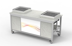 Suministros para Hoteles, Mesa de Buffet/Cafetería de Alta Calidad con Cubierta de Mármol Estilo Árabe para Banquetes, con Varios Diseños LED - Product Image 4