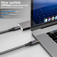 SYONG USB C a USB C Cable de carga rápida 240W PD alta velocidad 20Gbps transferencia de datos 4K60Hz USB 3,2 Monitor Cable tipo C Cable