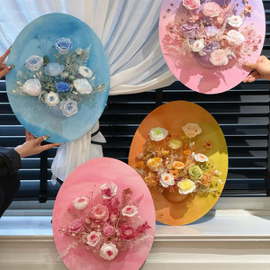 Vĩnh Cửu Hoa Hàn Quốc Gradient Sơn Dầu <span class=keywords><strong>Rose</strong></span> <span class=keywords><strong>Canvas</strong></span> In Trang Trí Valentine Của Ngày Quà Tặng Cho Bạn Gái Món Quà Kỷ Niệm - Product Image 2