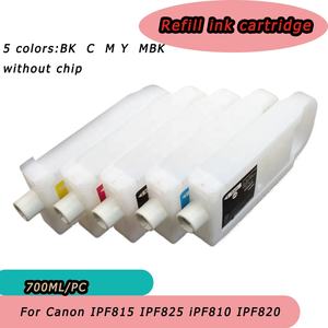 佳能<span class=keywords><strong>PFI</strong></span>-<span class=keywords><strong>703</strong></span> IPF810 IPF820 IPF825 IPF815打印机5种颜色的700毫升PFI703 <span class=keywords><strong>PFI</strong></span> <span class=keywords><strong>703</strong></span>无芯片空墨盒 - Product Image 2