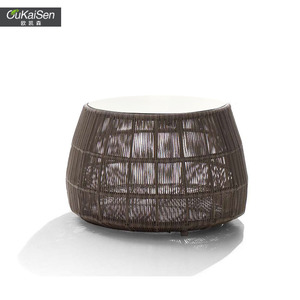 New Garden Round <strong>Daybed</strong> Aluminum Rattan <strong>Outdoor</strong> Sun Lounger Patio Garden Rattan Day Bed <strong>With</strong> <strong>Canopy</strong> - Product Image 3