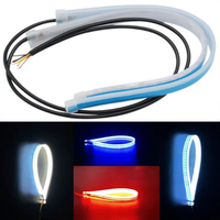 Yobis LED Auto Tagfahrlicht 30CM 45CM 60CM Wasserdichter Autos chein werfer DRL Ambient 12V Blinker Gelbes Bremslicht