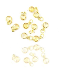 จี้ซิทรีนธรรมชาติทรงกลมโนโวเบอร์อัญมณีสีทองเวอร์เมลหนามเตยเครื่องประดับเงินสเตอร์ลิงมีรูปแบบตัวเลขสำหรับปาร์ตี้ - Product Image 2