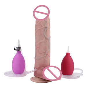 SXXY Deep Veins Lifilike Expand Inflatable Anal Plug With Squirting Function Silicone Inflatable & Ejaculating <b>Dildos</b> for Adult - Product Image 1