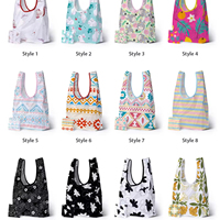 Sac fourre-tout pliable personnalisable en Ripstop, réutilisable, en polyester et nylon, pour le shopping